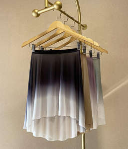 Falda de Ballet Moderna para Mujer, Color Degradado, Chifón Corto, Transparente, para Entrenamiento, Material Spandex, para Adultos - Product Image 6
