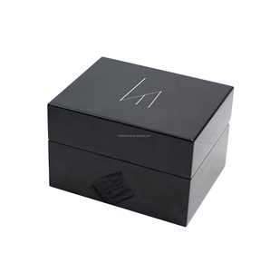 หรูหราไม้โลโก้ที่กำหนดเองหนัง PU ภายในของขวัญกล่องนาฬิกา - Product Image 1
