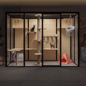 Grande armoire multifonction personnalisée pour animaux de compagnie <span class=keywords><strong>Maison</strong></span> DIY Tube en alliage d'aluminium <span class=keywords><strong>Toilette</strong></span> pour <span class=keywords><strong>chat</strong></span> Cage pour chien Villa pour <span class=keywords><strong>chat</strong></span> Chambre avec profilé en aluminium - Product Image 4