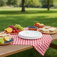 Assiette jetable en bagasse de 10 pouces, 3 compartiments, emballage alimentaire pour événements extérieurs et réunions de famille – Meilleures ventes