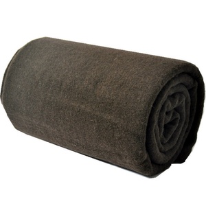 BLEU PHOENIX brun jeter couverture 40% laine 15% coton 45% polyester marron solide épais lourd secours des réfugiés sauvetage anxiété - Product Image 2