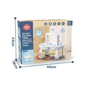 Splashing Dolphin Water Sand Table Beach Play Table with Spraying Function Water <b>Toy</b> Set for Kids Indoor <b>Outdoor</b> Summer Play - Product Image 4