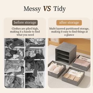 Multifunctional Three-Tier <b>Foldable</b> Panties Socks Bra Storage <b>Box</b> Drawer Underwear Organizer <b>Box</b> - Product Image 6