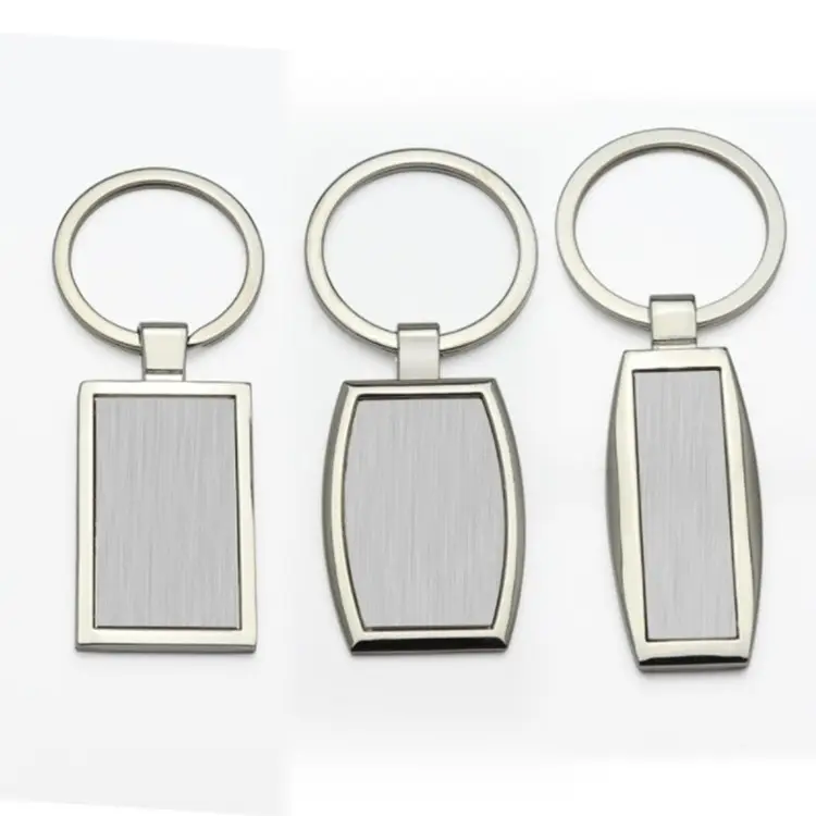 Laser Engraving Logo Sublimation Keychains Cheap Promotion Blank Metal Key Chain