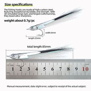 ตะขอเหล็กคาร์บอนหลากสีสำหรับตกปลาทะเลทะเลสาบปลาเทราท์ปลาเทราท์ปลากะพงดำสำหรับตกปลาทะเลทะเลสาบหลากสี - Product Image 2