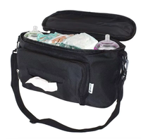 Sac de rangement multifonctionnel pour poussette, sac de rangement avec fermeture à glissière, grande capacité, léger