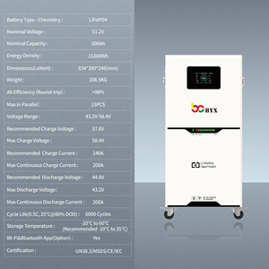 Paquete de Baterías de Litio de 48 V, 51,2 V, 100 Ah, 200 Ah, 300 Ah, 314 Ah, 400 Ah, Sistema Solar Híbrido para Automóviles de 5 kW, 8 kW, 10 kW, 12 kW para el Hogar BYX-BF-300AH-1 H - Product Image 2