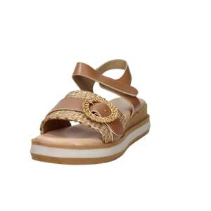 Valleverde Donna Sandalias de cuña color beige de madera de sándalo, tacón de 40 mm, plataforma de 4 cm, calzado de verano para mujer - Product Image 5