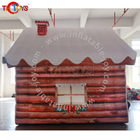 Decoración gigante inflable Navidad Santa tienda impermeable fácil configuración al aire libre