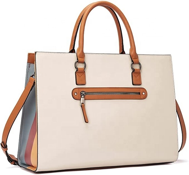 Leather Laptop Briefcase for Women Shoulder Bag,Leather Business Computer Tote Bag