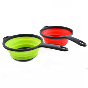 Cuillère <span class=keywords><strong>passoire</strong></span> en silicone de qualité alimentaire, forme <span class=keywords><strong>ronde</strong></span>, égouttoir plat, <span class=keywords><strong>passoire</strong></span> et égouttoir - Product Image 2
