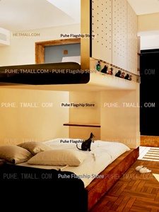 Letto a castello a soppalco a forma di S, multifunzionale, in legno massello, alto-basso, semplice, trasforma una stanza in <span class=keywords><strong>due</strong></span>, ideale per piccoli appartamenti. - Product Image 4
