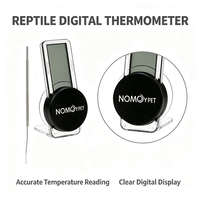 Thermomètre et hygromètre numériques pour terrarium de reptiles, taille compacte, fixation facile par ventouse, écologique