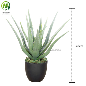 Plantes artificielles décoratives simulation plante verte succulente avec <span class=keywords><strong>pot</strong></span> pour jardin paysage décor faux - Product Image 4