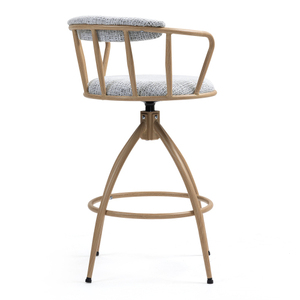 Swivel Counter Height <b>Bar</b> <b>Stool</b> Set Fabric Seat Metal Frame Modern Industrial Design for Kitchen Island Dining Room <b>Bar</b> Set of <b>2</b> - Product Image 4