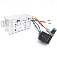Contrôleur de vitesse de moteur PWM DC 9-60V 20A avec interrupteur marche/arrêt, boîtier de protection, module régulateur