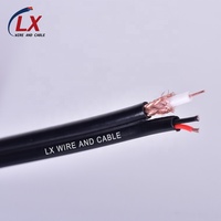 Cable de alimentación de 2 núcleos RG59 + 50 ohmios 75 ohmios Cable coaxial de alta frecuencia
