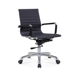 Hongye Shengda Modern Design Style Office Furniture Brown Real Leather <b>Desk</b> with Chair <b>Set</b> - Product Image 5