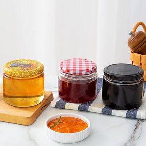 Commercio all'ingrosso 350ML 12 ONCE Cancella Bocca Larga Salsa di Marmellata di Canning Candela Miele di Spezie di Vetro Salsa Vaso frascos de vidrio vasetti di vetro - Product Image 5