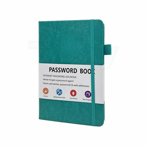 Biểu tượng tùy chỉnh A5 B6 PU da bìa cứng Tạp Chí Pocket máy tính xách tay mật khẩu cuốn sách - Product Image 5