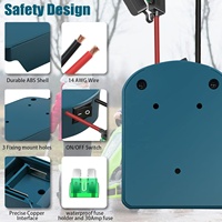 Kit adaptateur convertisseur de batterie 18V Mak Tas avec fusibles, câble 14AWG et interrupteur de commande pour voitures électriques DIY et camions RC