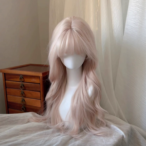 LONGFOR <span class=keywords><strong>Perruque</strong></span> synthétique <span class=keywords><strong>rose</strong></span> lisse pour cosplay, Lace Front, double queue de cheval, pince bouche de tigre, résistante à la chaleur, pour costume d'anime, densité 180% - Product Image 2