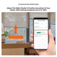 Motor Inteligente WiFi para Persianas Enrollables, Batería Recargable con Panel Solar, Compatible con Tuya Smart Life, Google Home y Alice