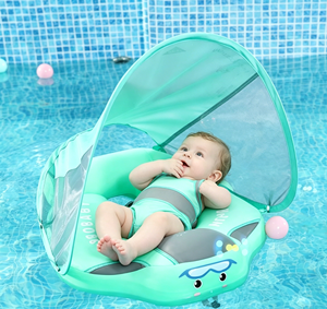 <span class=keywords><strong>Flotador</strong></span> Inflable para Niños <span class=keywords><strong>Mambobaby</strong></span>, Anillo de Natación de TPE con Protección Solar, Diseño Flotante para Axilas y Cuello, Seguro e Impermeable, <span class=keywords><strong>Flotador</strong></span> para Bebés - Product Image 1