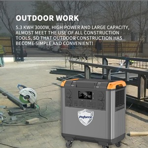 Outdoor Camping <b>Solar</b> Powerstation 220V Portable 3000W/5000W/2400W Pure Sine Wave Flashlight Charging <b>Generator</b> for Home Use Car - Product Image 2