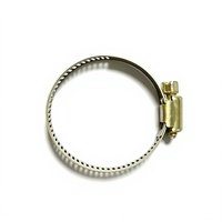 Collier de serrage à vis sans fin de style britannique en acier inoxydable robuste pour tuyaux, réglable de 38 à 57 mm, vente en gros