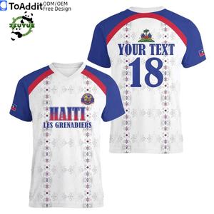 Grosir Haiti sublimasi biru merah Retro Jersey sepak bola kolase klub Retro Haiti kaus sepak bola kustom kaus sepak bola Vintage - Product Image 3