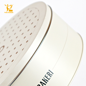 D220 * 80Mm An Toàn Thực Phẩm Vòng <span class=keywords><strong>Cookie</strong></span> <span class=keywords><strong>Tin</strong></span> Có Thể Hộp Kim Loại Cho Sô Cô La Và Nhai Kẹo Cao Su Làm Từ Tinplate - Product Image 4