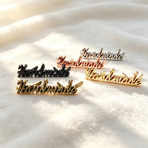 Zinc Alloy Custom Metal Logo Tags Customized Enamel Brand <b>Labels</b> Private Sewing <b>Name</b> Badges for Fashion Apparel Bags - Product Image 1
