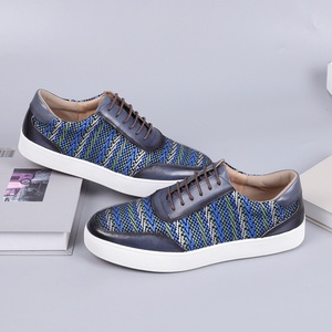 Zapatillas Casuales de Skateboarding para Hombre, Diseño Original, Cuero Genuino, Punta Redonda, Cordones, Retro, Suela Gruesa, Hechas a Mano - Product Image 4