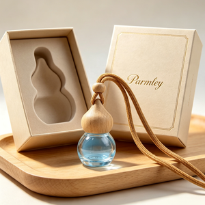 Nuovo Design: Bottiglia di Vetro <span class=keywords><strong>a</strong></span> Forma di <span class=keywords><strong>Zucca</strong></span> da 8ml per Diffusore di Profumo da Auto, con Coperchio in Legno e Confezione Regalo - Product Image 2