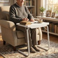 Support d'ordinateur portable réglable en hauteur en plastique, petite table pliante pour ordinateur, avec support pour téléphone et tablette, pour un usage domestique