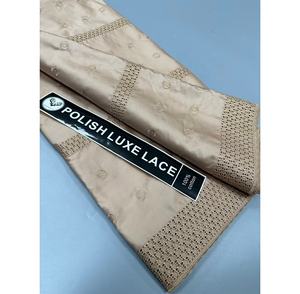 Tela de Encaje Africana de Alta Calidad, Tela de Encaje de Algodón Pulido, Color Azul Cielo, 5 Yardas para Ropa Masculina Nigeriana - Product Image 3