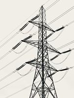 Tour en treillis d'acier autoportante à 4 poteaux de 40 m, pylon galvanisé à chaud pour lignes de transmission aériennes