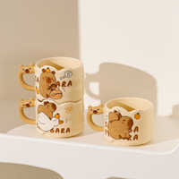 Tasse à café en céramique Lelyi Ins, motif capybara mignon, design créatif et irrégulier, de grande valeur