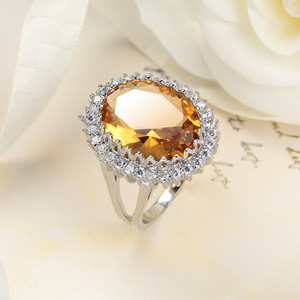 Bague cadeau de fête, offre spéciale, grande bague en cuivre et Zircon - Product Image 4
