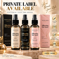 Spray capillaire lissant en gros à base d'huile, effet brillant et anti-frisottis, pour perruques, tissages et cheveux naturels