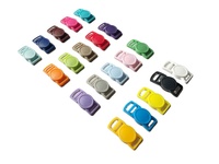 Boucle à dégagement latéral en plastique pour collier d'animaux de compagnie, compatible avec sangle de 10 mm, couleur vive, pour la fabrication de colliers pour chatons et chiots