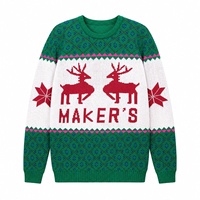 Pull tricoté chaud d'hiver pour hommes et femmes, anti-rides, respirant, décorations de Noël