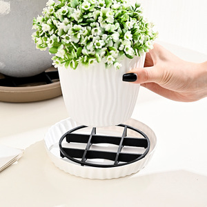 Support de pot de fleurs, base circulaire en plastique pour jardinage sur bureau, design minimaliste, léger, D12cm, D15cm, D20cm, D25cm - Product Image 4