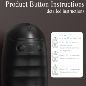 S-Hande <span class=keywords><strong>Penis</strong></span>-Trainer Männlicher Masturbator zur Verzögerung der Ejakulation, elektrischer Schock-Vibrations-Eichel-Stimulator und Massagegerät für Männer - Product Image 3