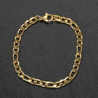 Bracelet à maillons Figaro pour homme, bijoux en acier inoxydable plaqué or et argent, 5mm, de haute qualité, nouveauté