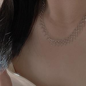 Collier en argent pur S999, cœur à une épée, style vintage, simple, tendance, design de niche, colliers superposables superposés - Product Image 3