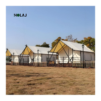 Tente de camping haut de gamme pour la famille, imperméable, en PVC, style chasse, avec structure en aluminium, 4 saisons, ignifuge, écologique