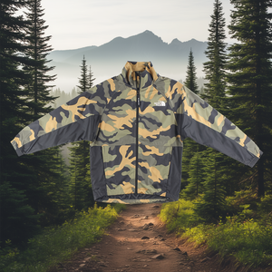 Veste de randonnée softshell camouflage pour femme The North Face, fermeture éclair, col montant, coupe classique, vêtements d'extérieur pour l'automne - Product Image 2