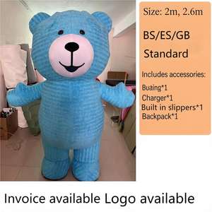 Nouvelle combinaison gonflable d'ours en peluche, costume de mascotte de dessin animé pour adultes, idéale pour les événements virals <span class=keywords><strong>TikTok</strong></span> et Halloween - Product Image 4